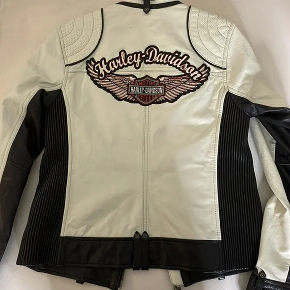 ジャケット・アウター Harley Davidson White Leather Jacket Harley Davidson Womens White Leather Jacket | eBay